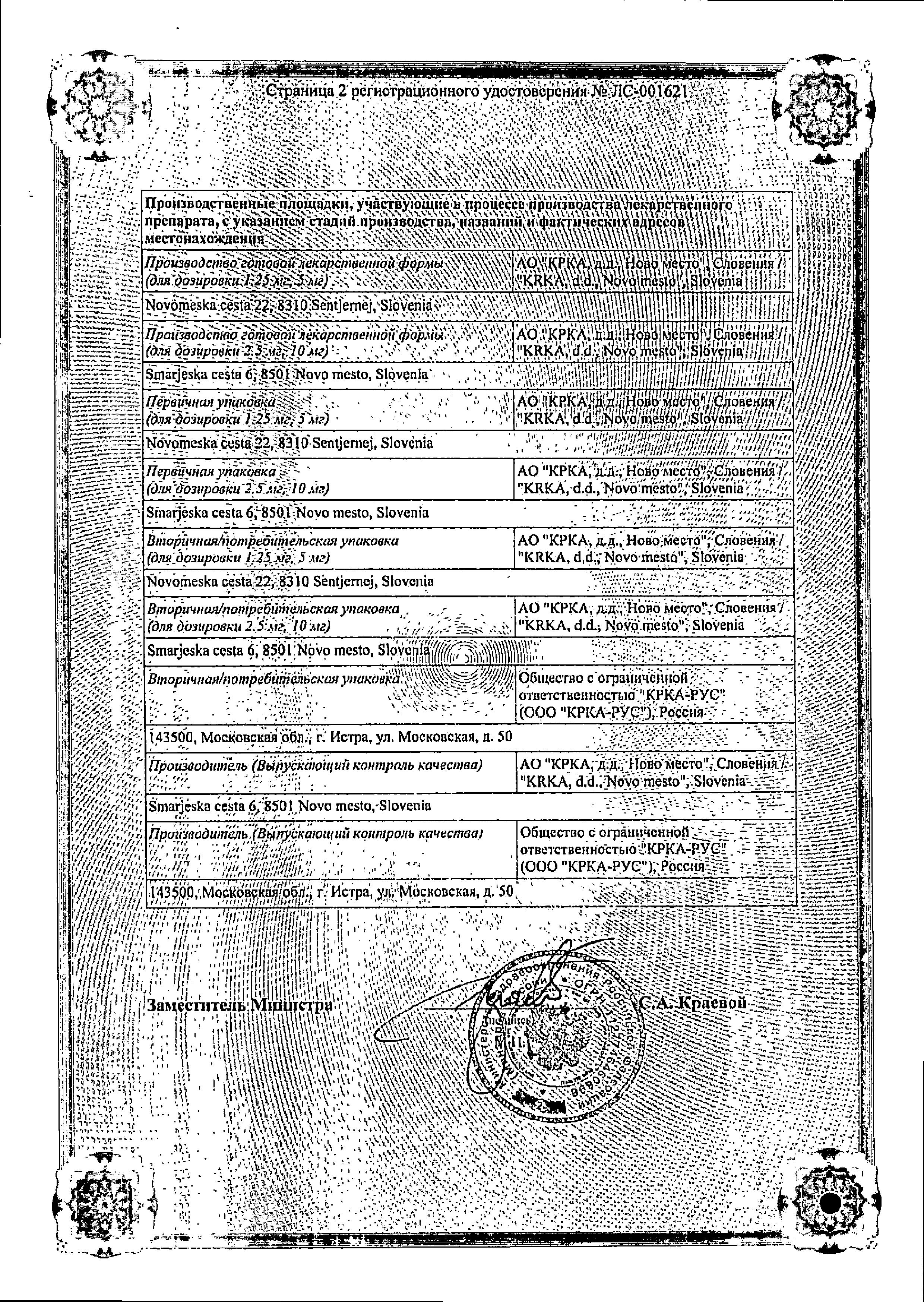 Сертификат на Амприлан