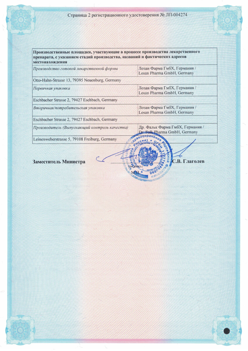 Сертификат на Буденофальк