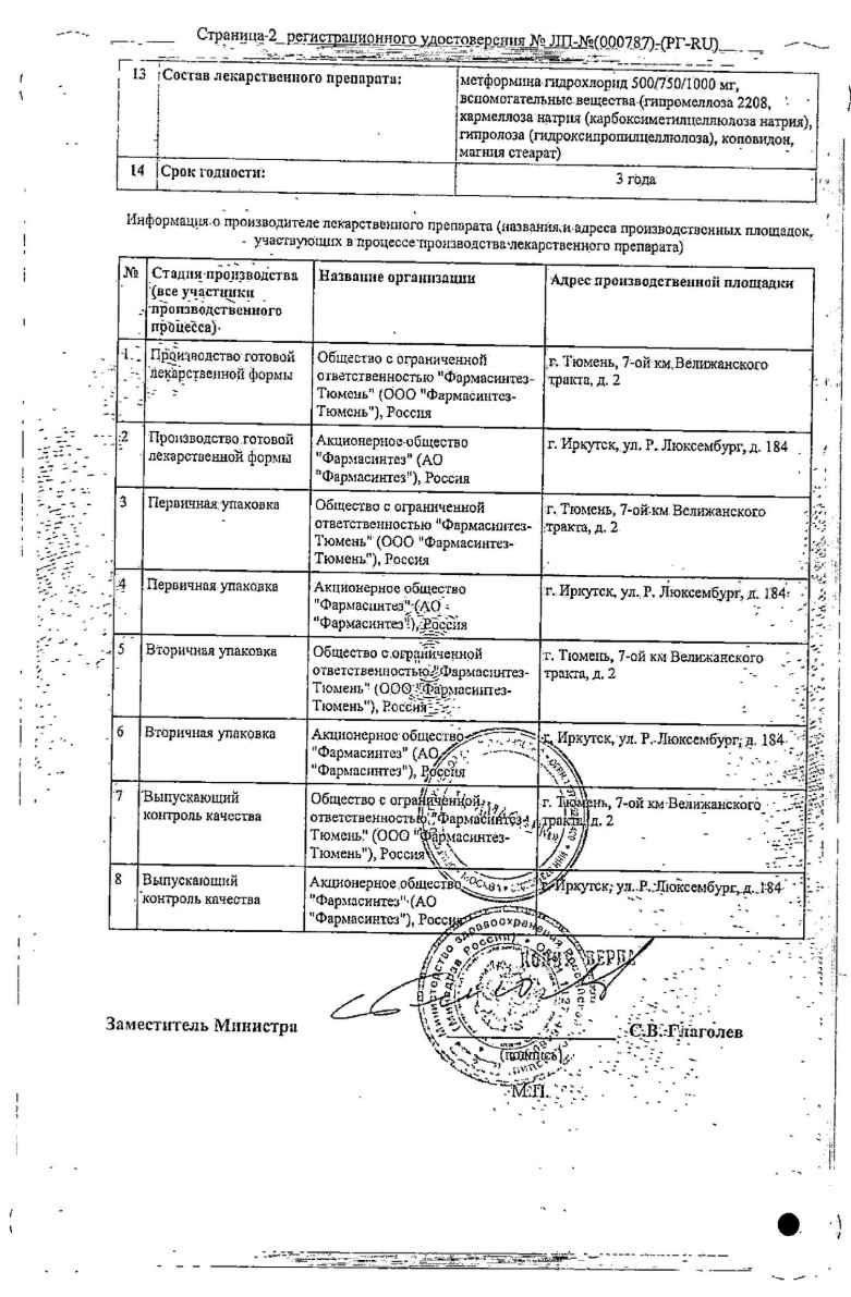 Сертификат на Мерифатин МВ