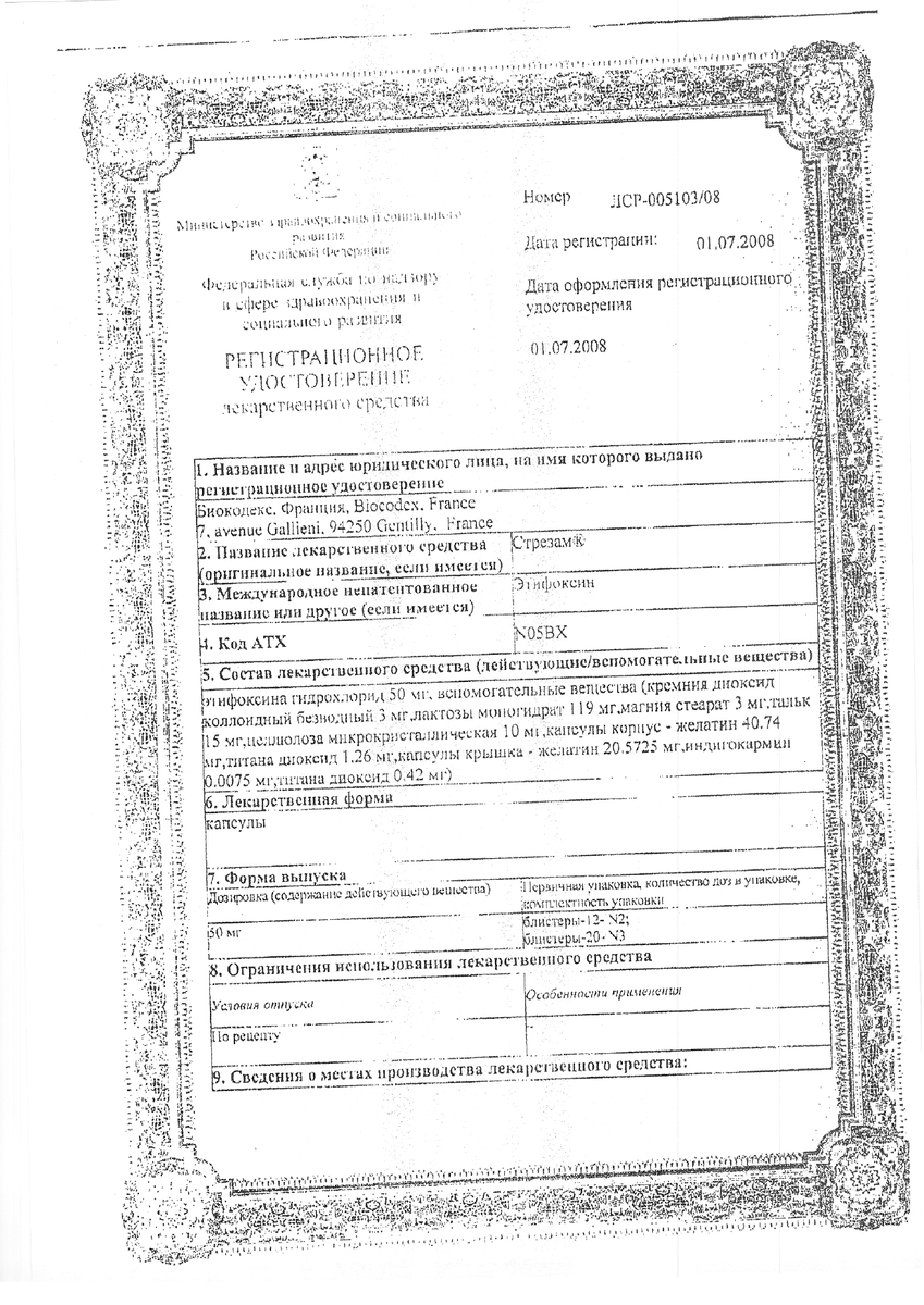 Сертификат на Стрезам Сертификат на Стрезам