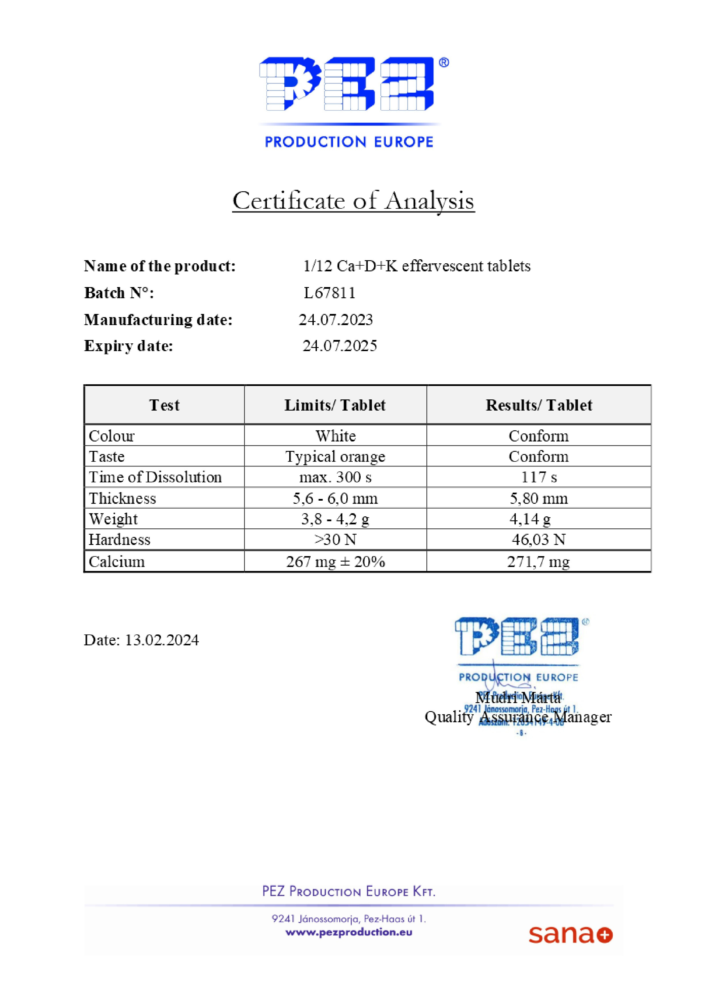 Сертификат на Multiforte