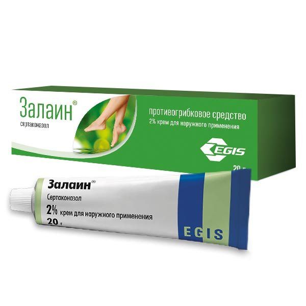 Упаковка препарата Залаин, крем  2%, 20 г