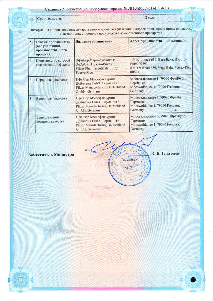 Сертификат на Нейронтин