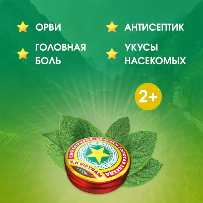 Упаковка препарата Золотая звезда, бальзам, 4 г