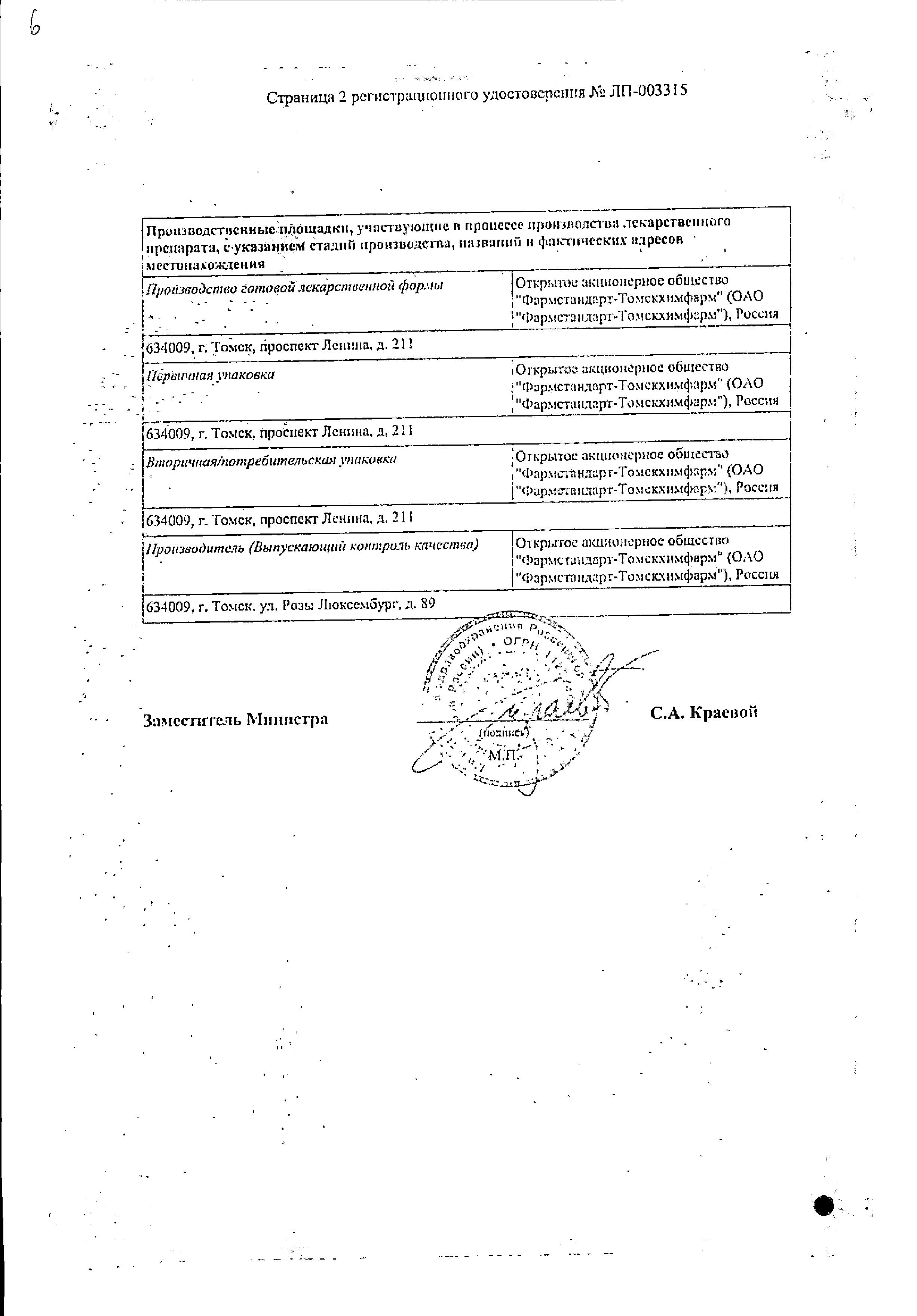 Сертификат на Кларитромицин