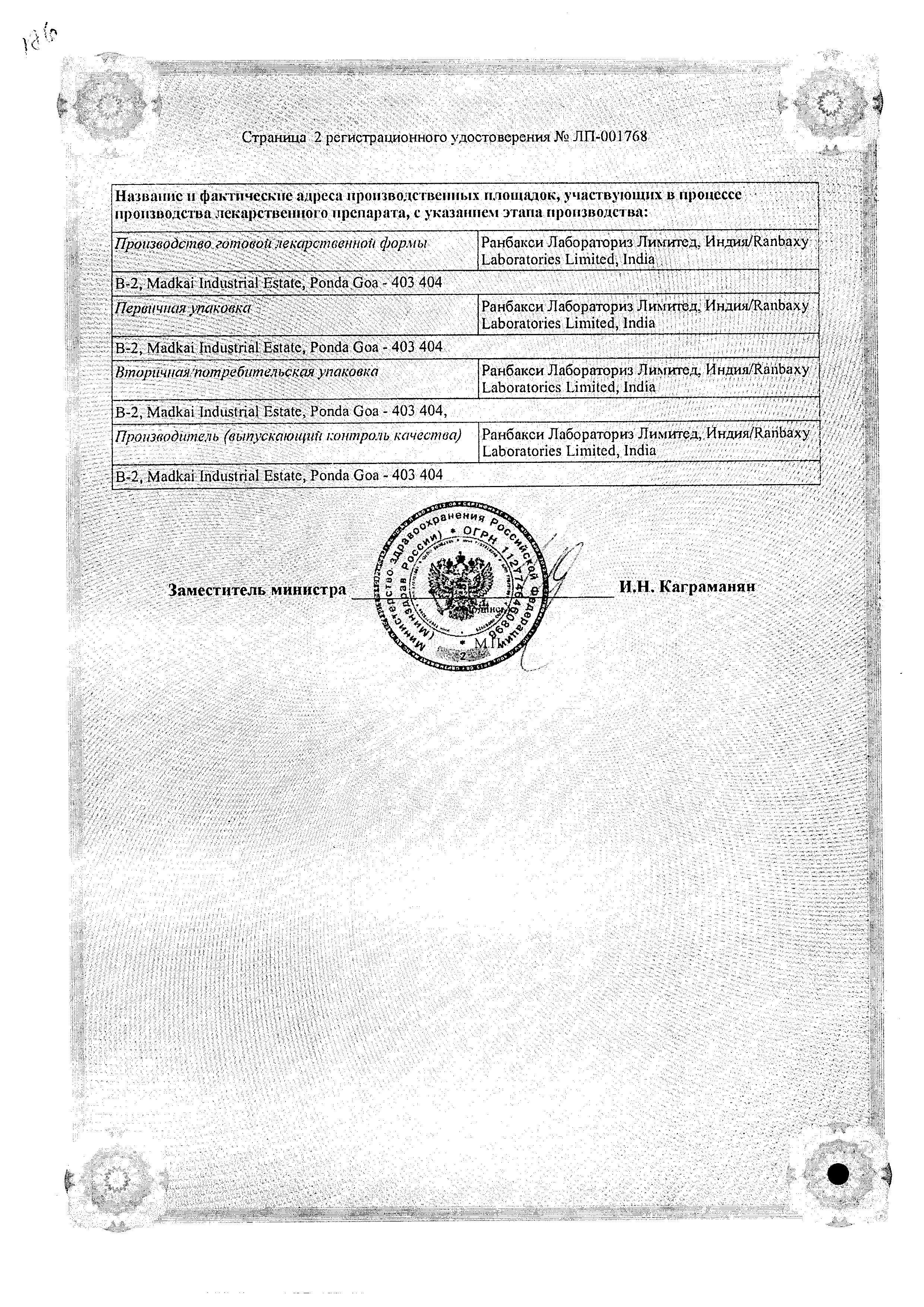 Сертификат на Азикс-Дерм