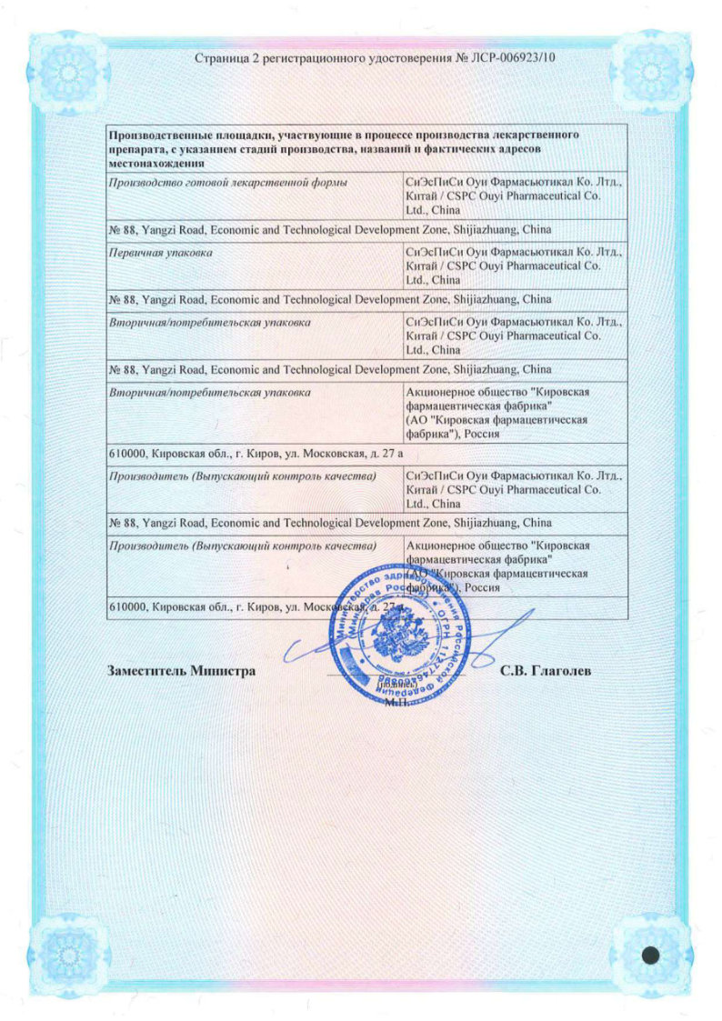 Сертификат на Дексаметазон