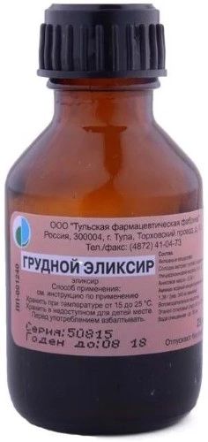 Упаковка препарата Грудной эликсир, 25 мл