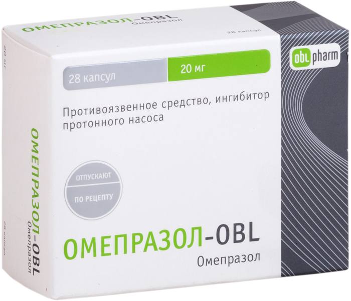 Омепразол-OBL, капсулы 20 мг, 28 шт. 