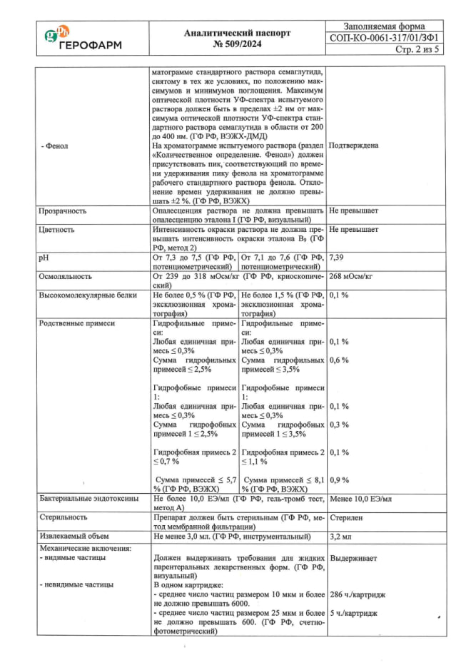 Сертификат на Семавик