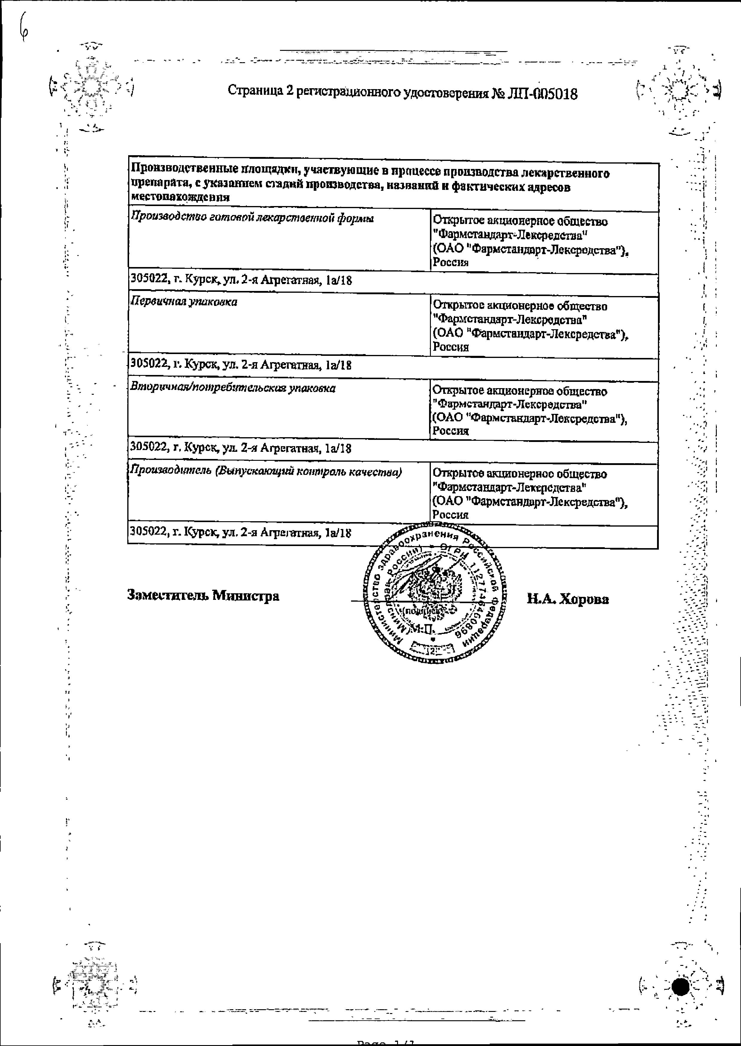 Сертификат на Протаргол