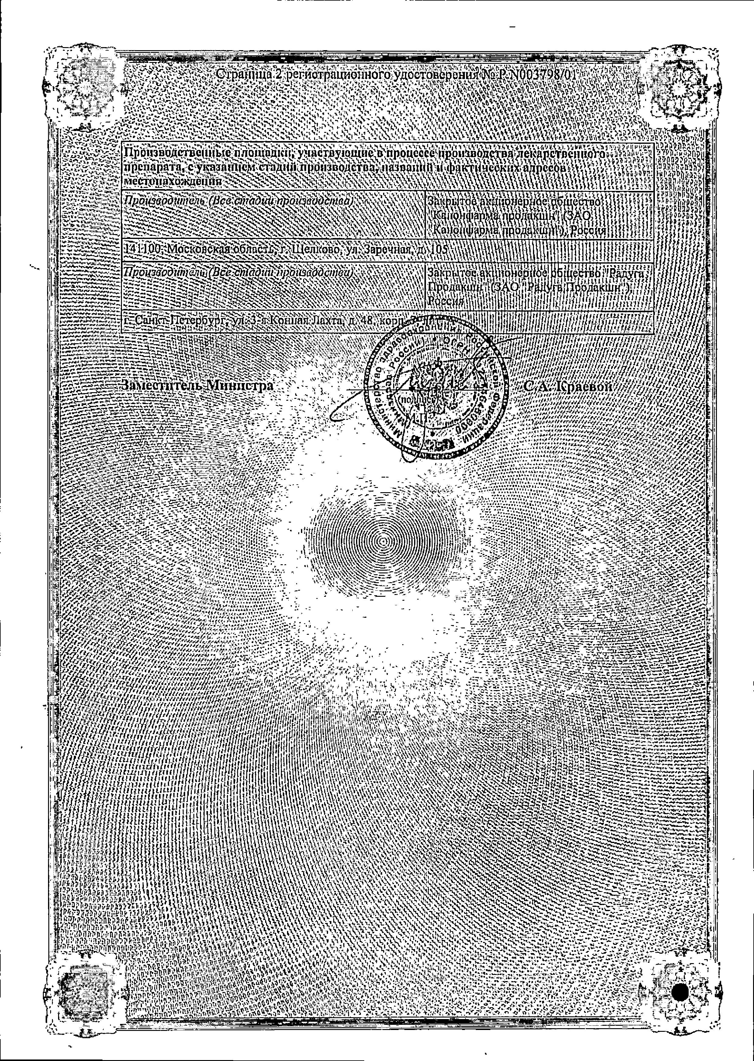 Сертификат на Тербинафин