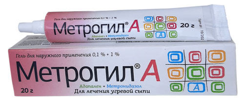 Метрогил А, гель 0.1%+1%, 20 г 