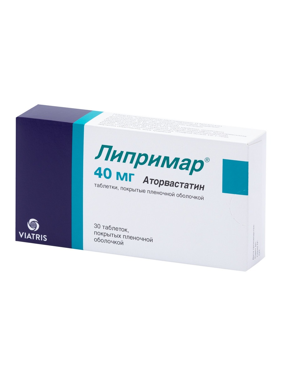 Липримар, таблетки в плёночной оболочке 40 мг, 30 шт.