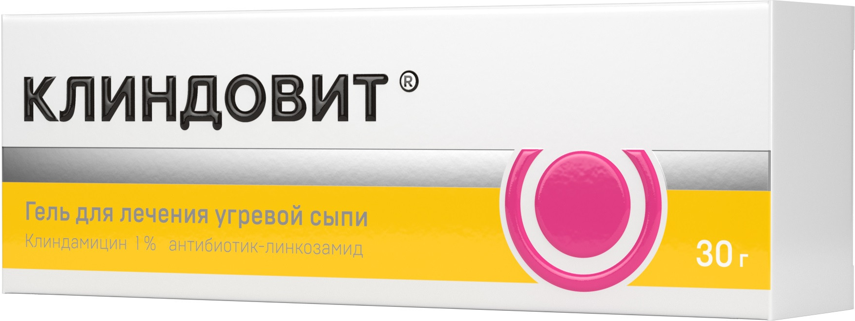 Упаковка препарата Клиндовит, гель 1%, 30 г