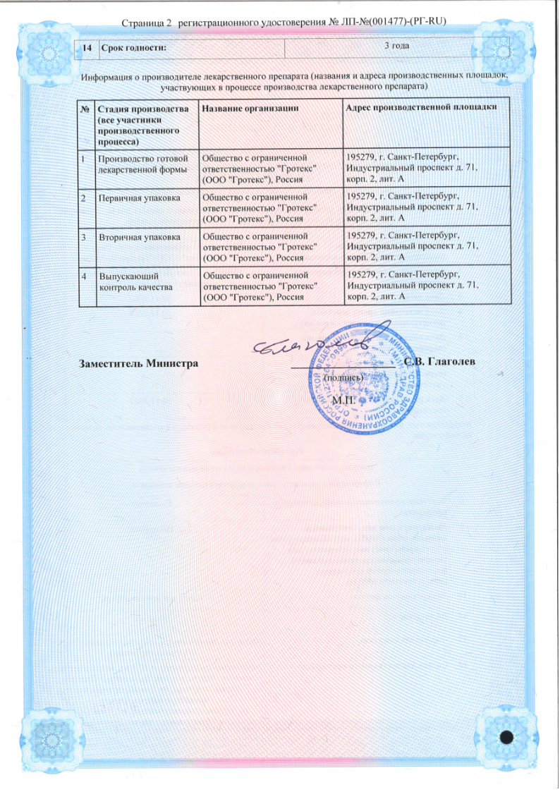 Сертификат на Солонэкс