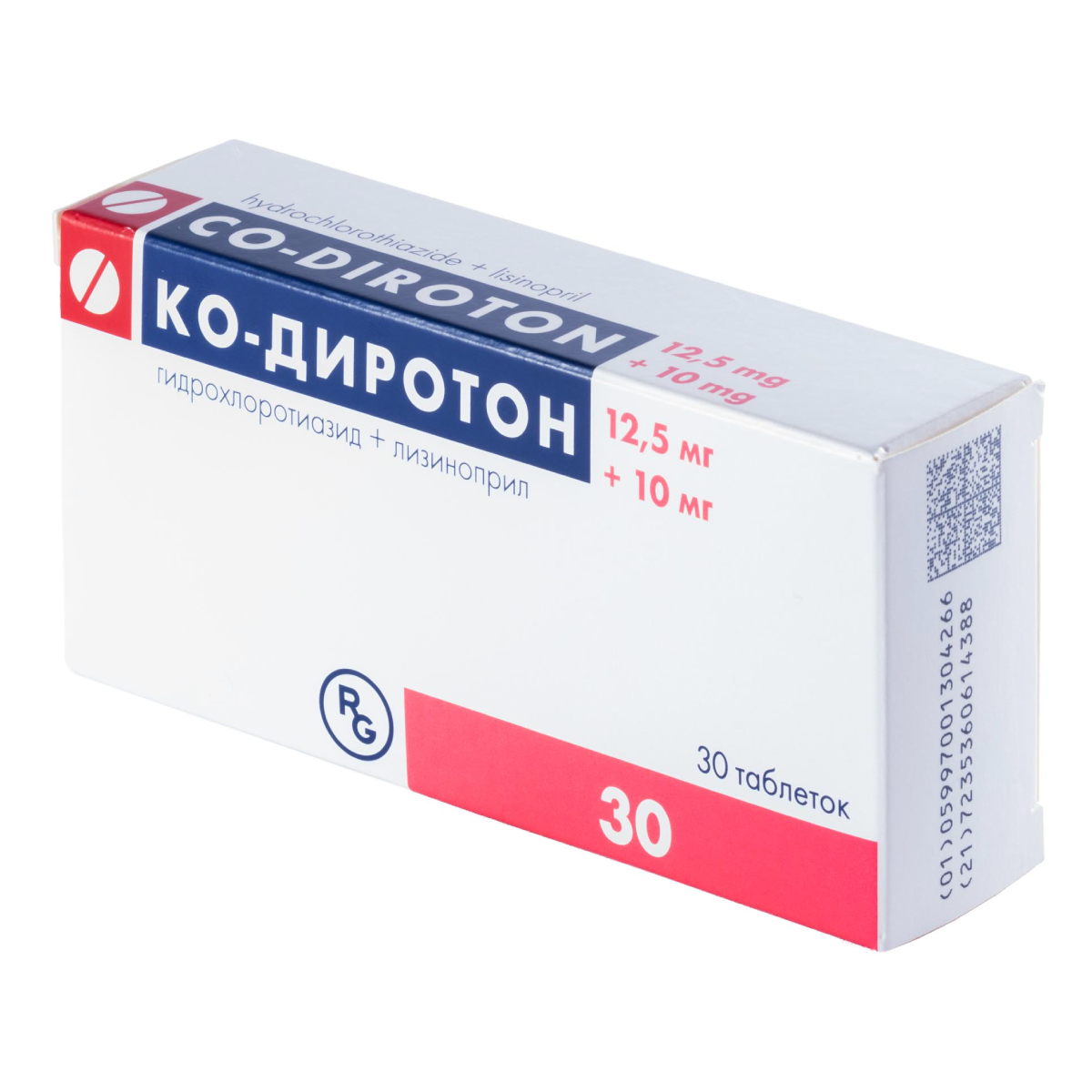 Ко-диротон табл 10 мг+12,5мг х30 купить по цене 586 руб. в Пензе ...