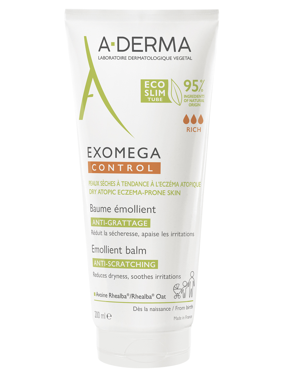 A-Derma Exomega Control бальзам для лица и тела смягчающий 200 мл