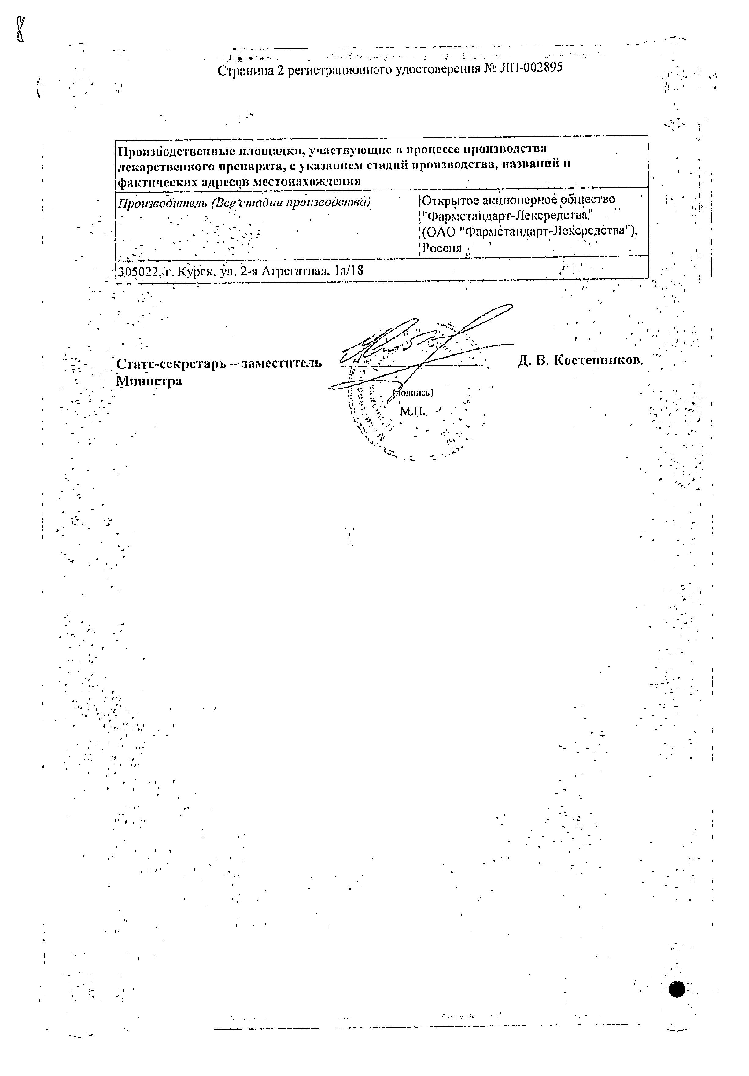 Сертификат на Микодерил