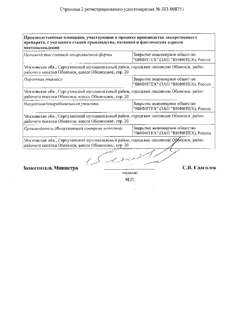 Сертификат на Ферромальт