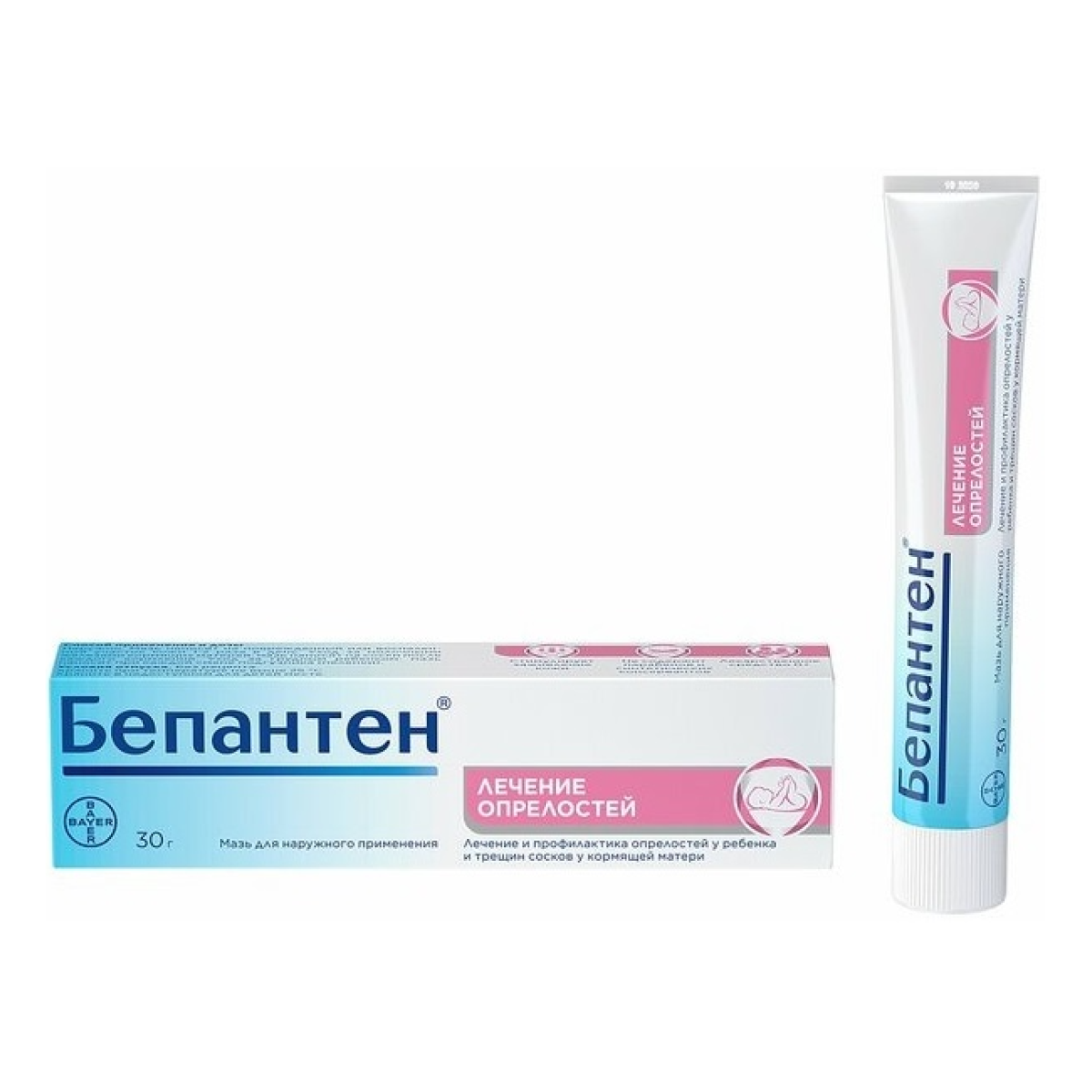 Упаковка препарата Бепантен, мазь 5% 30 г, 1 шт.