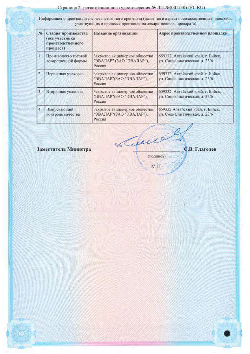 Сертификат на Кардиоактив