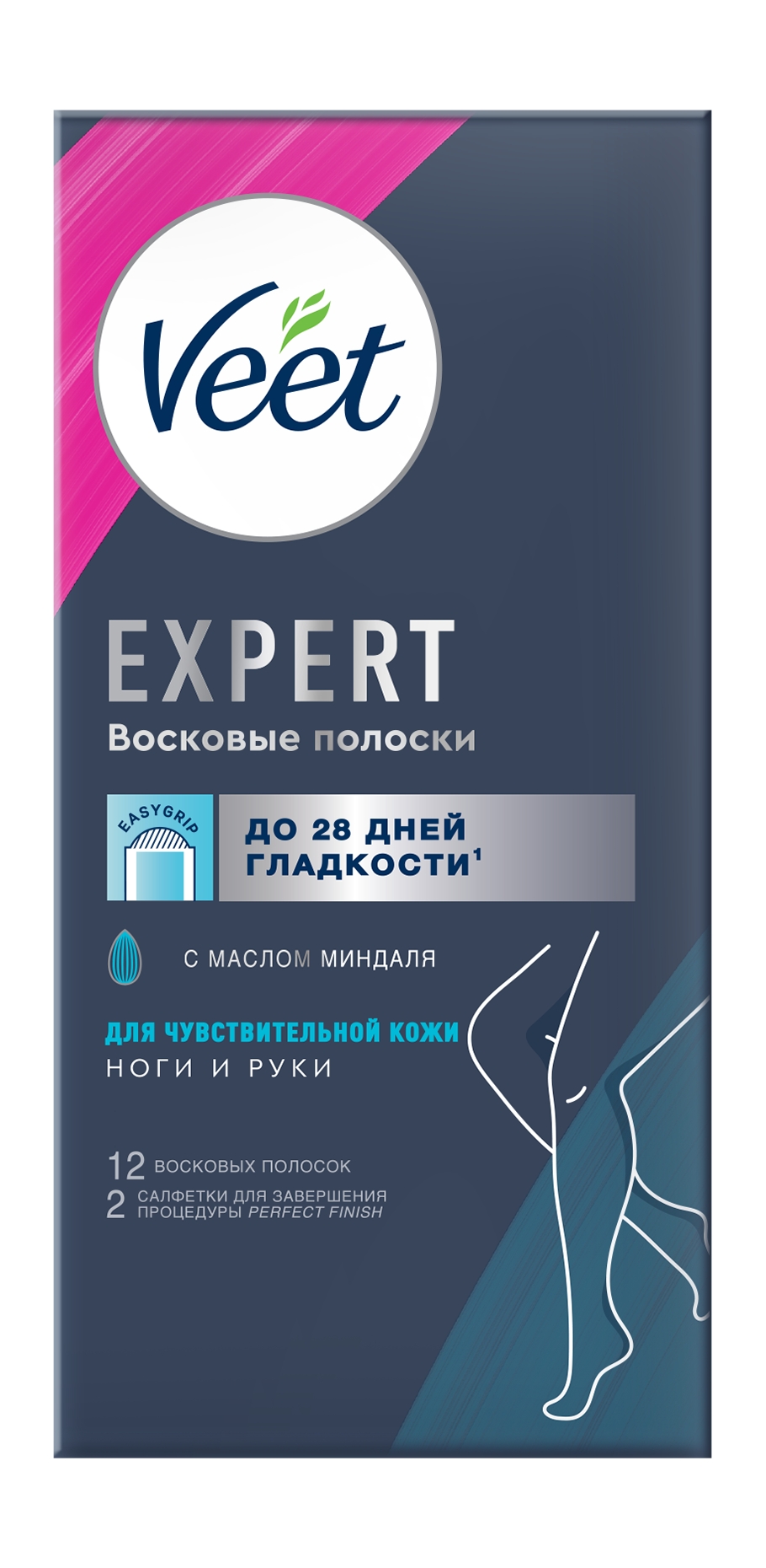 Veet Expert Полоски воск для депиляции для чувств кожи 12 шт 674₽