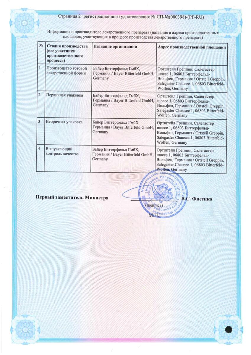 Сертификат на Тералив