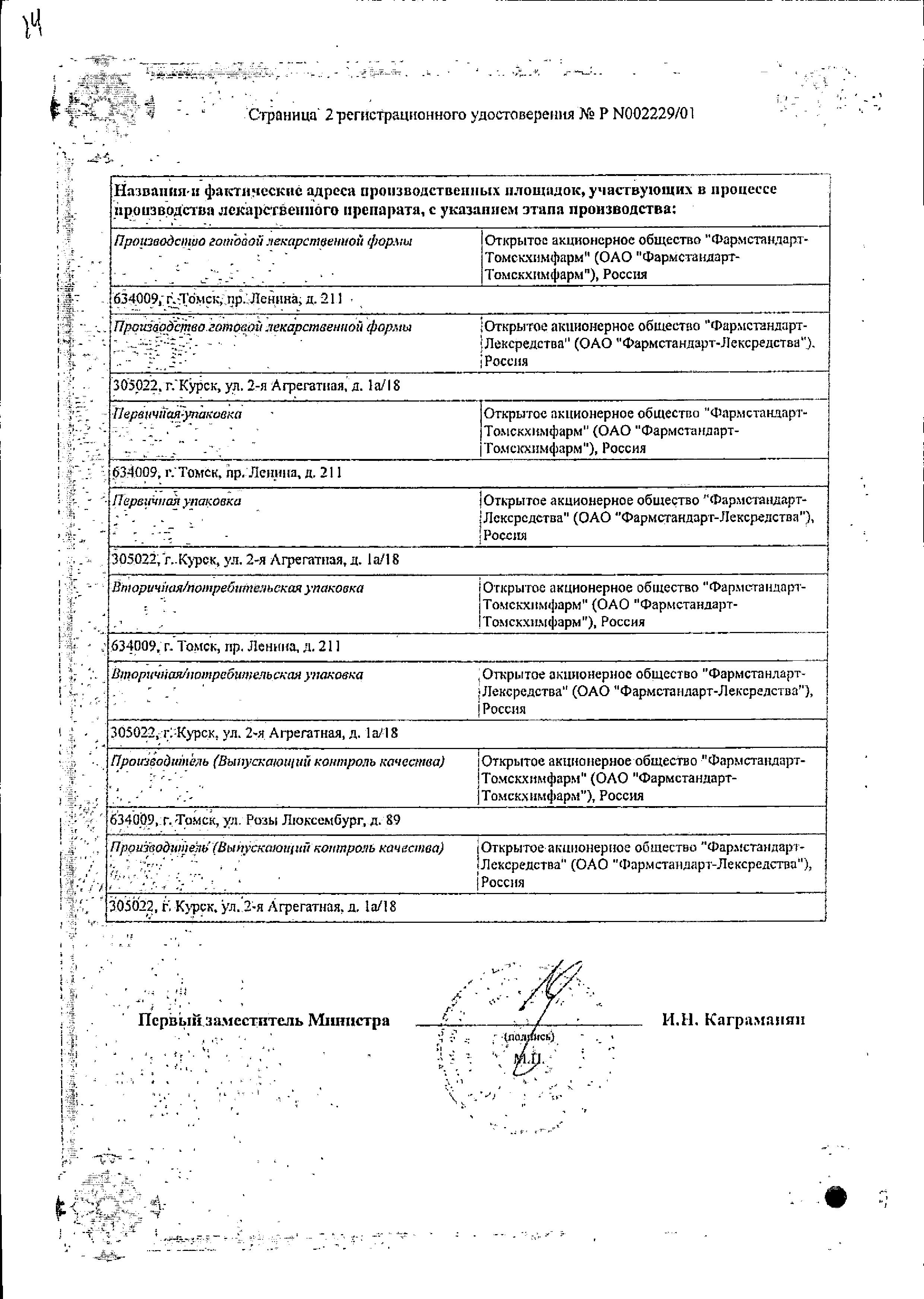 Сертификат на Папазол