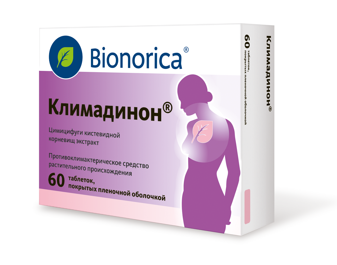 Упаковка препарата Климадинон, таблетки в пленочной оболочке, 60 шт.