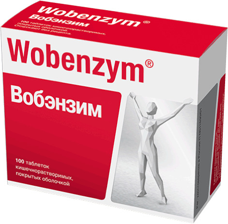 Вобэнзим, таблетки покрыт. плен. об. кишечнорастворимые, 100 шт. купить по цене 2 530 руб. в Москве, инструкция, отзывы в интернет-аптеке Polza.ru