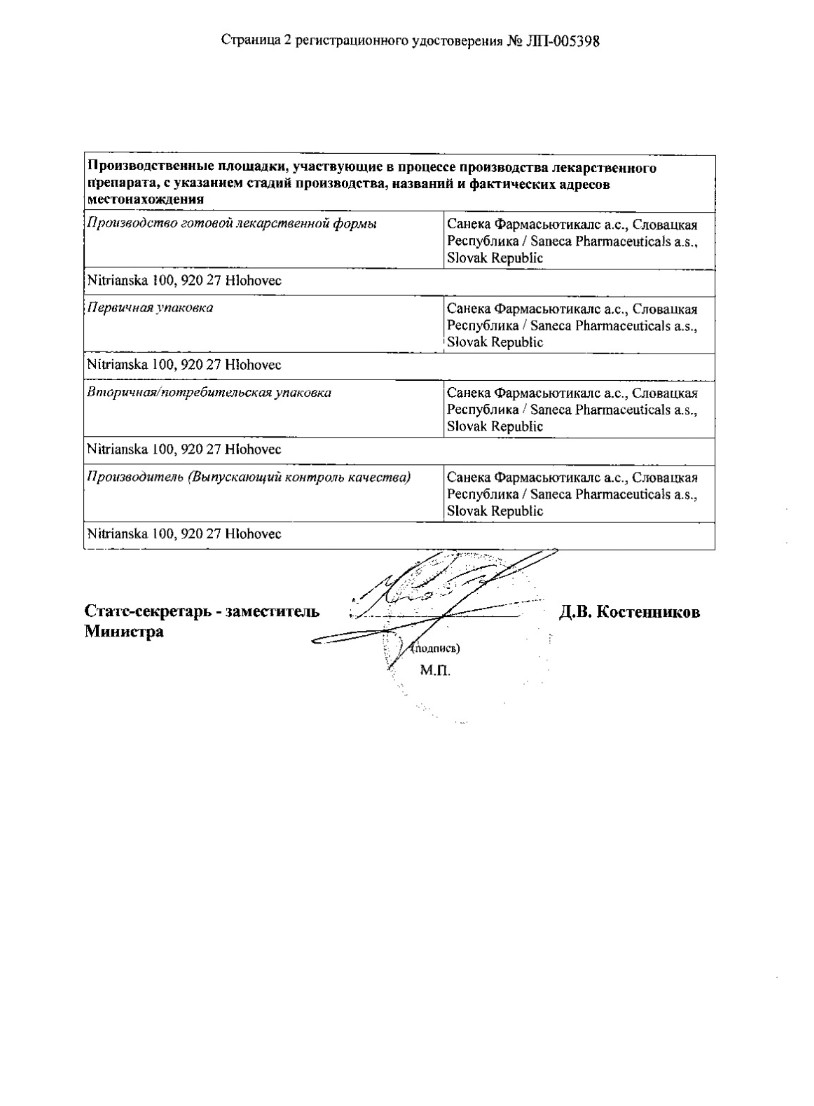 Сертификат на Соликса