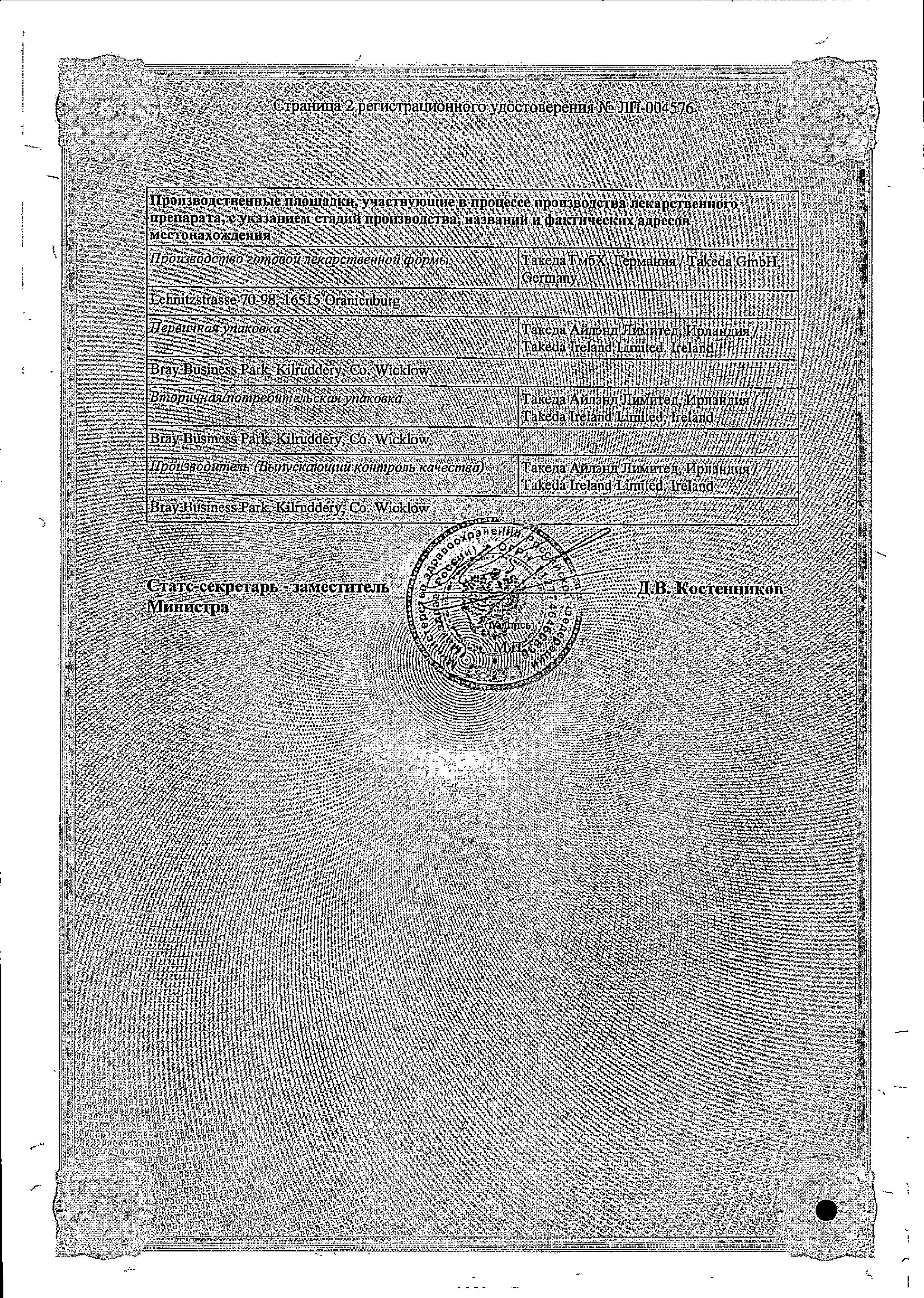 Сертификат на Випдомет