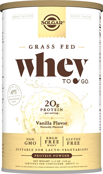 Солгар Вэй Ту Гоу, сыворотка белковая (ваниль), 338 г 