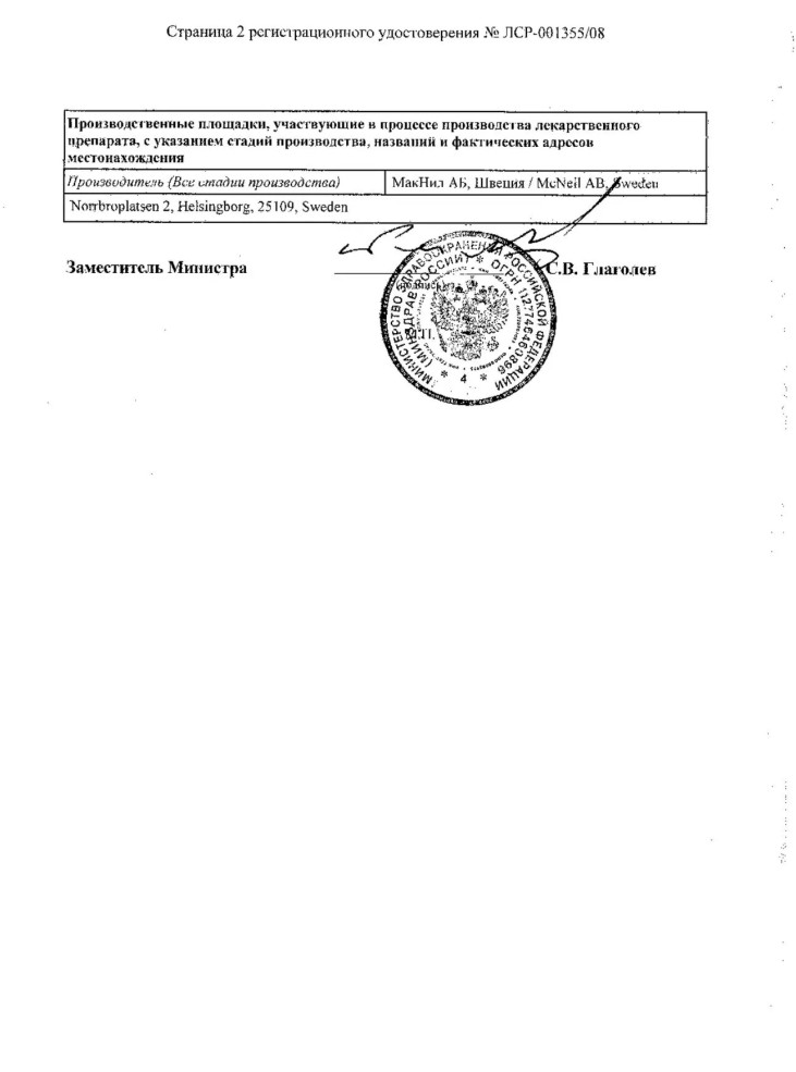 Сертификат на Никоретте