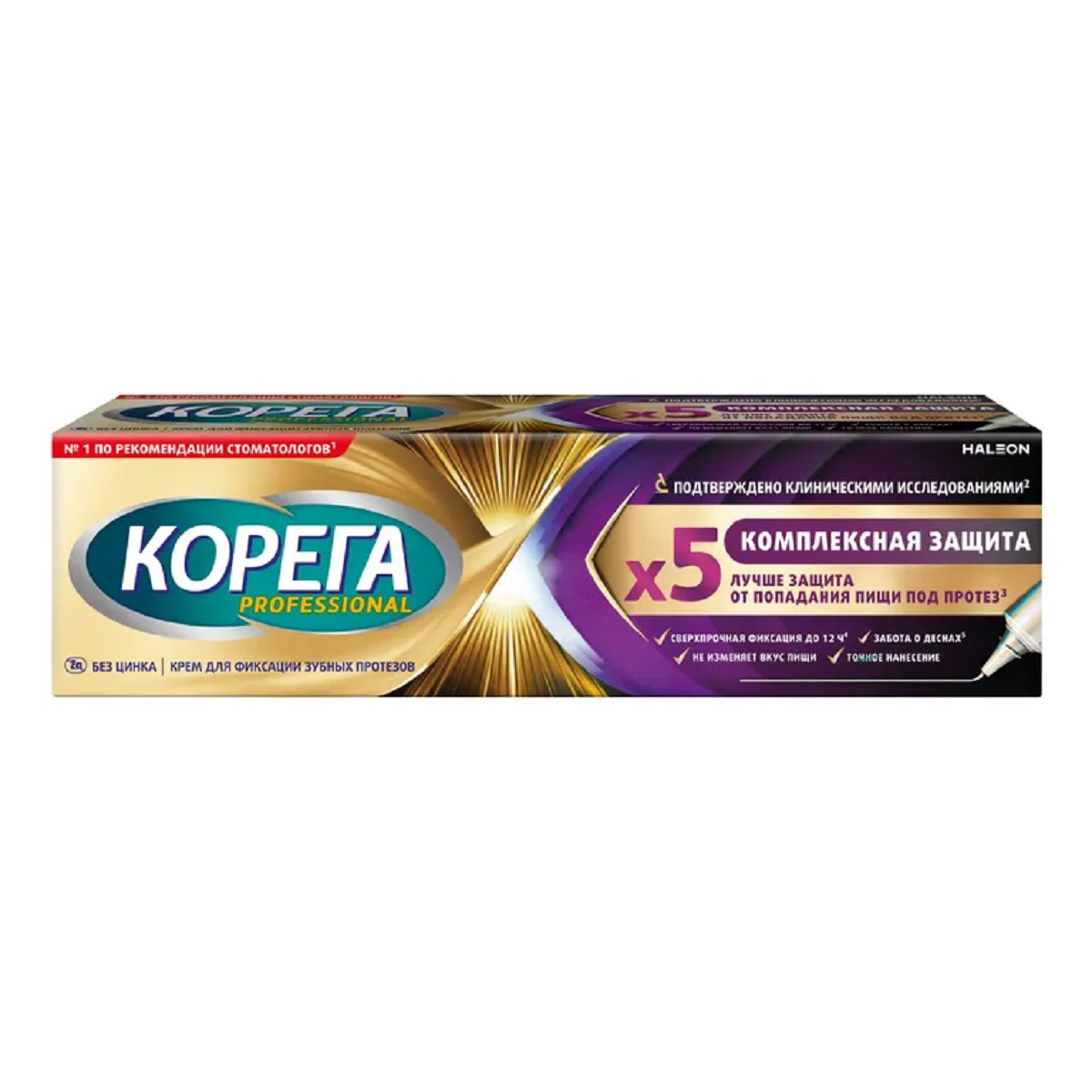 Корега Professional Комплексная защита, крем для фиксации зубных ...