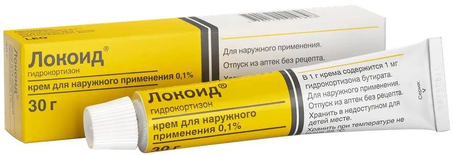 Упаковка препарата Локоид, крем 0.1%, 30 г