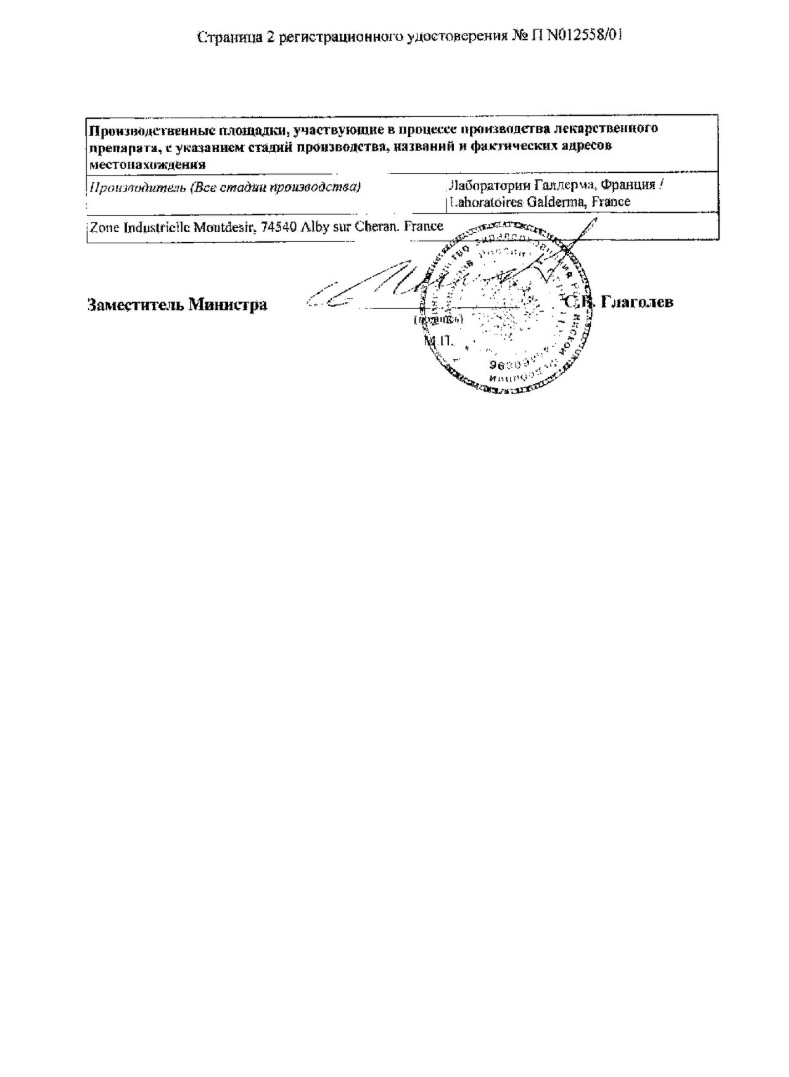 Сертификат на Лоцерил