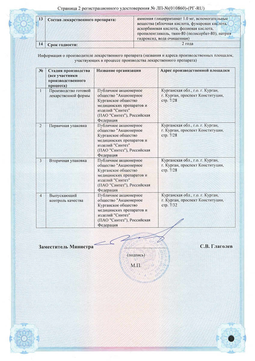 Сертификат на Гинокейр