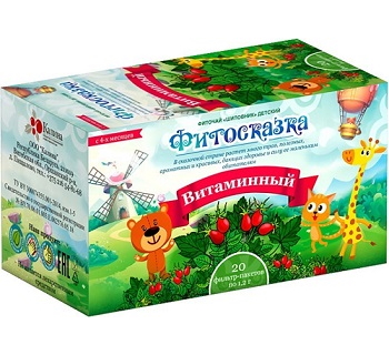 Фитосказка, фиточай детский витаминный, пакетики 1.2 г, 20 шт.
