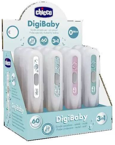 Chicco DigiBaby 3-в-1, термометр педиатрический цифровой, в футляре, 0 мес 