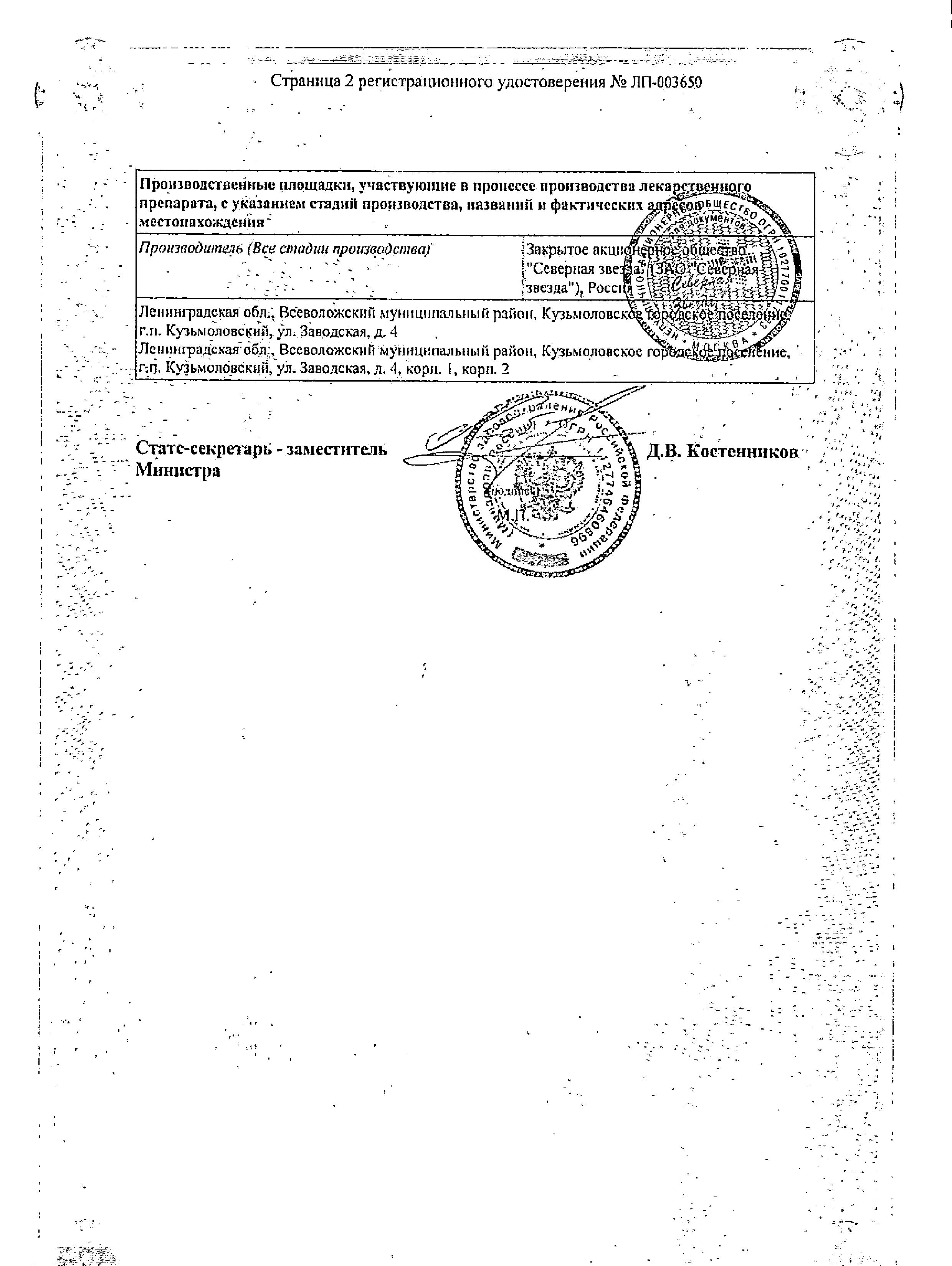 Сертификат на Телмисартан