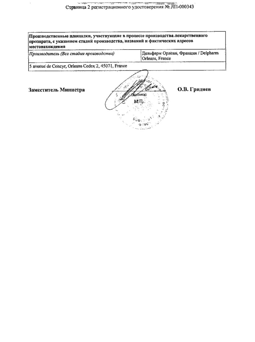Сертификат на Кальций