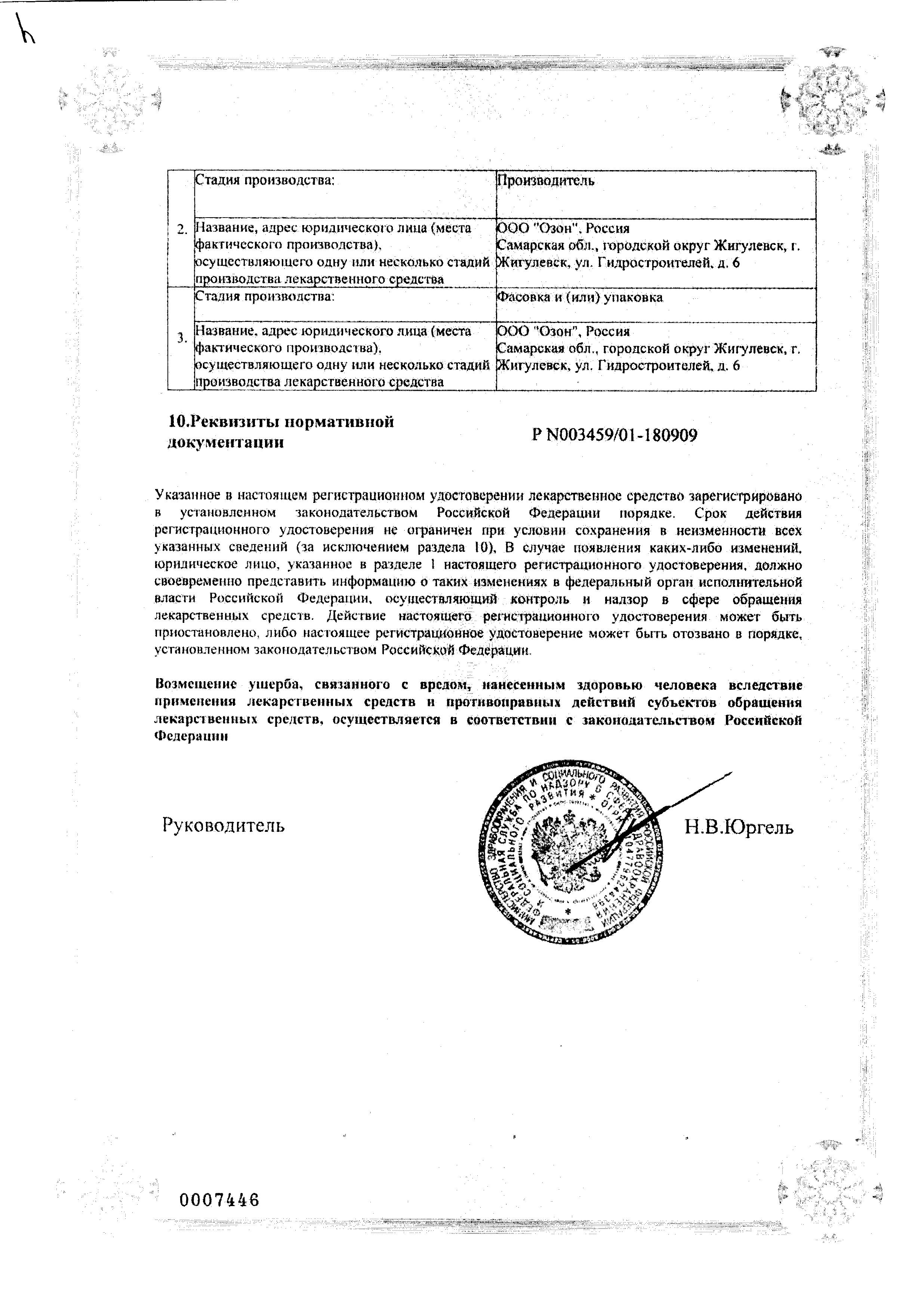 Сертификат на Клотримазол