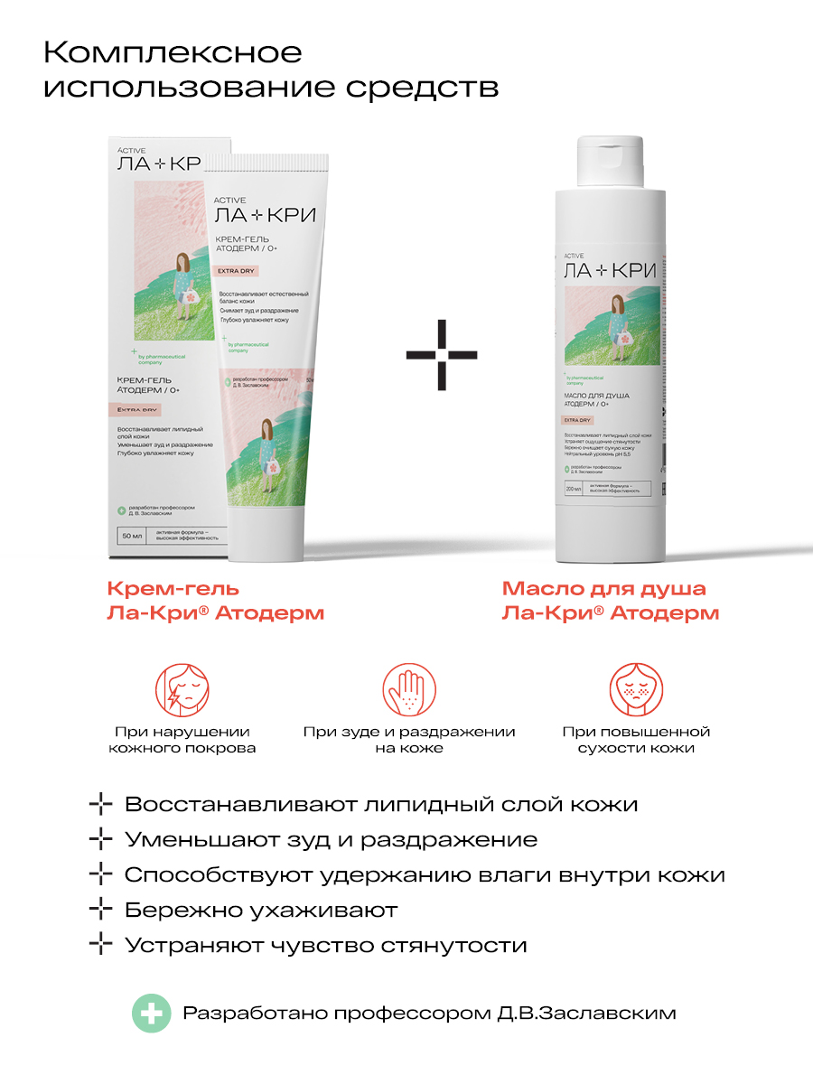 Ла-кри Атодерм, детское масло для душа, 200 мл