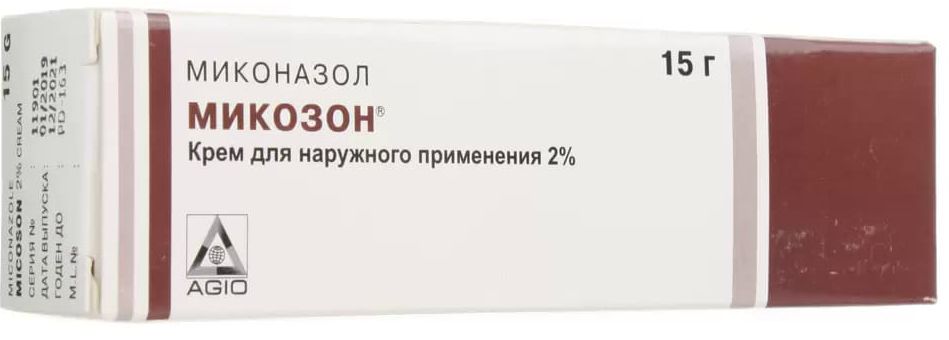 Упаковка препарата Микозон, крем 2%, 15 г