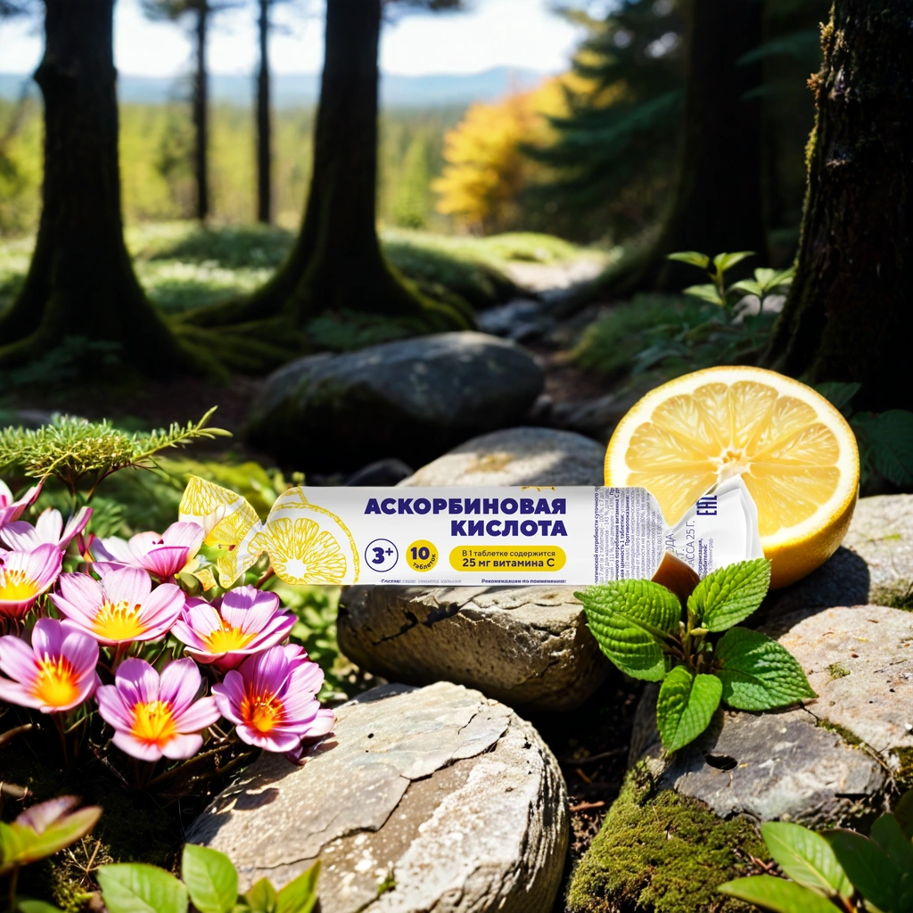 Аскорбиновая кислота BioForte Солнышко, таблетки 2.5 г, 10 шт.
