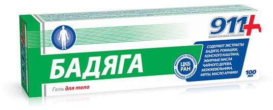 911 гель для тела Бадяга, 100 мл 