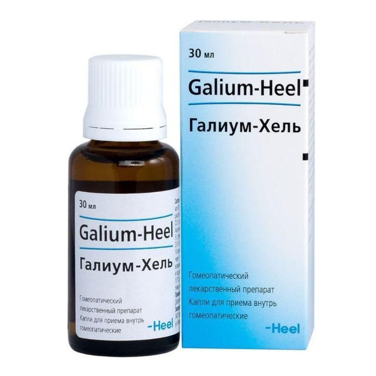 Упаковка препарата Галиум-Хель, капли 30 мл