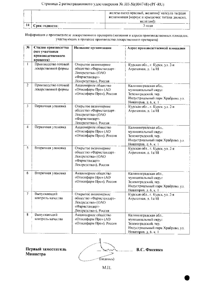 Сертификат на Флюкостат